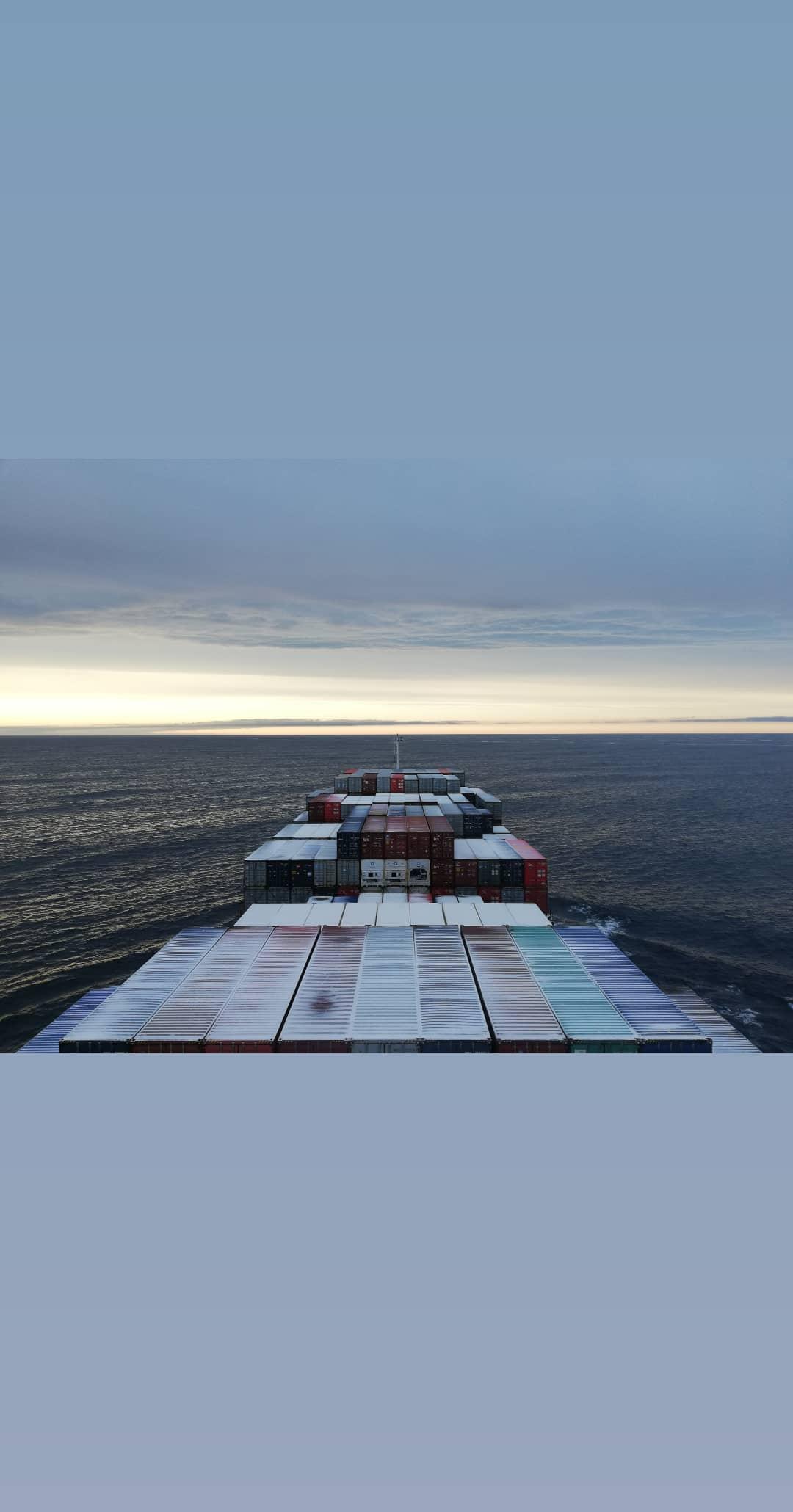 Containerschip Onderweg